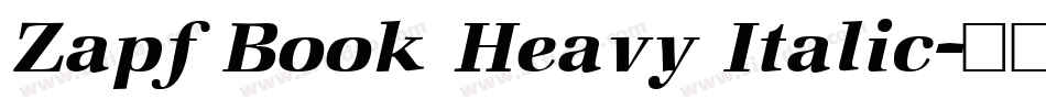 Zapf Book Heavy Italic字体转换